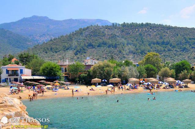 Studios On The Beach Skala Sotiros Bagian luar foto